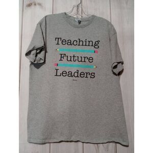 Teacher T-shirt‎ Ladies L Future Leaders Gray